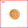 Custom 4 Holes Wooden Button with Engraved Logo